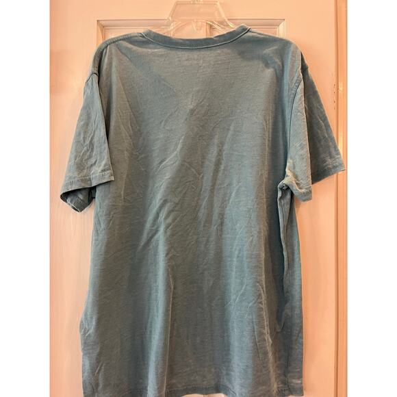 Lucky Brand Men's XL Blue Venice Burnout V-Neck Tee Shirt Lightweight Casual - Picture 3 of 8